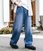 【ロッキーモンロー/Rocky Monroe】のルーズシルエットワイドデニムパンツ ブルーオーバーダイ|ID: prp329100004525052 ipo3291000000032005812