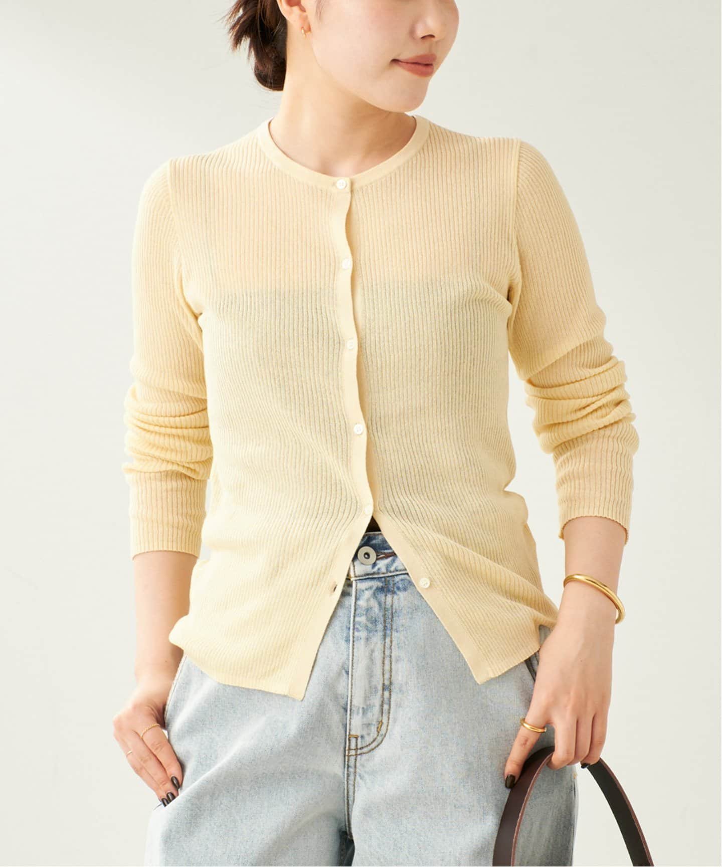 【プラージュ/Plage】のwhisper rib sheer カーディガン インテリア・キッズ・メンズ・レディースファッション・服の通販 founy(ファニー) 　ファッション　Fashion　レディースファッション　WOMEN　トップス・カットソー　Tops/Tshirt　カーディガン　Cardigans　カーディガン　Cardigan　フィット　Fit　夏　Summer　羽織　Haori　ホワイト A|ID: prp329100004525060 ipo3291000000032005847