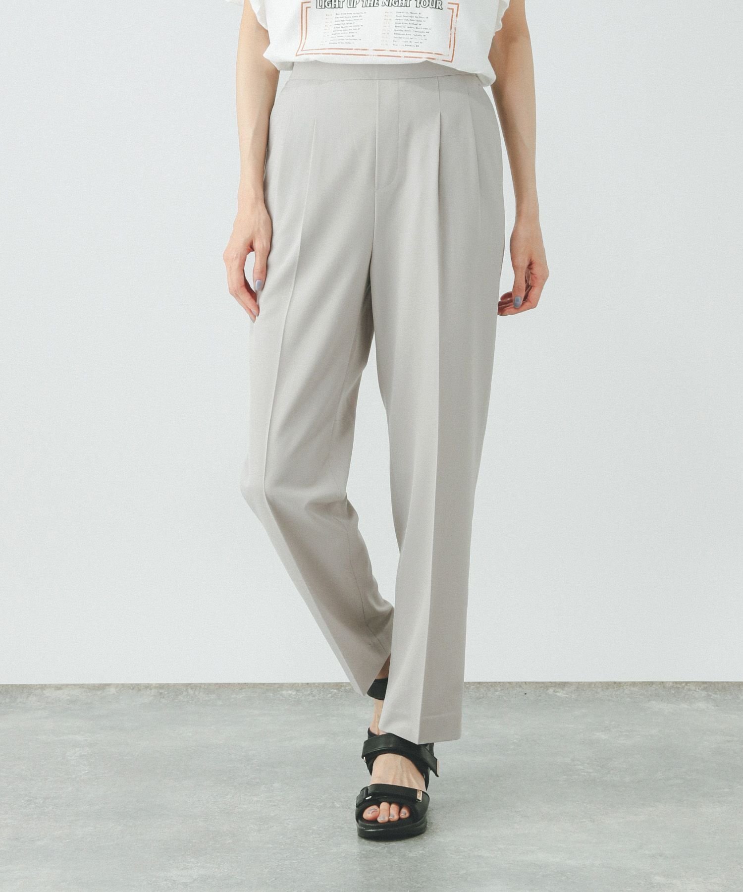 【グローバルワーク/GLOBAL WORK】のウツクシルエットDRYテーパードパンツTall/一部店舗限定/289078 インテリア・キッズ・メンズ・レディースファッション・服の通販 founy(ファニー) 　ファッション　Fashion　レディースファッション　WOMEN　パンツ　Pants　キャップ　Cap　ジップ　Zip　ジャケット　Jacket　ストレッチ　Stretch　セットアップ　Set Up　センター　Center　人気　Popularity　フラット　Flat　フロント　Front　ポケット　Pocket　ミドル　Middle　リラックス　Relax　夏　Summer　ライトグレー12|ID: prp329100004525061 ipo3291000000032005866