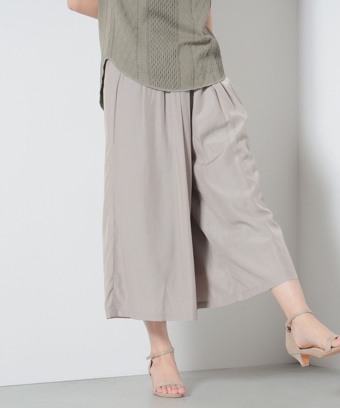 【その他のブランド/Other】のクレープ ワイドパンツ インテリア・キッズ・メンズ・レディースファッション・服の通販 founy(ファニー) https://founy.com/ ファッション Fashion レディースファッション WOMEN パンツ Pants カットソー Cut And Sew クロップド Cropped ドレープ Drape フロント Front リラックス Relax ワイド Wide |ID: prp329100004525079 ipo3291000000032005943
