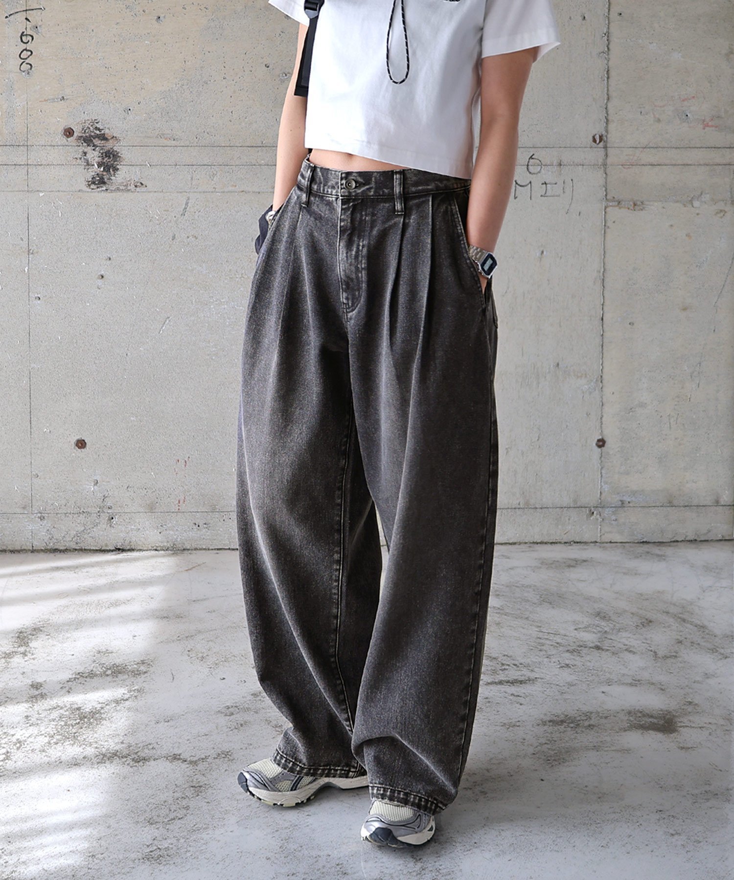 【その他のブランド/Other】のルーズ デニム タック ワイド パンツ ANME アンメ 人気、トレンドファッション・服の通販 founy(ファニー) 　ファッション　Fashion　レディースファッション　WOMEN　パンツ　Pants　ヴィンテージ　Vintage　ケミカル　Chemical　ツイル　Twill　デニム　Denim　ポケット　Pocket　別注　Special Order　ルーズ　Loose　ワイド　Wide　おすすめ　Recommend　 other-1|ID: prp329100004525084 ipo3291000000032005961