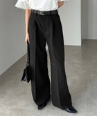 【その他のブランド/Other】のツイル タック スラックス ワイド パンツ ブラック|ID: prp329100004525089 ipo3291000000032005984