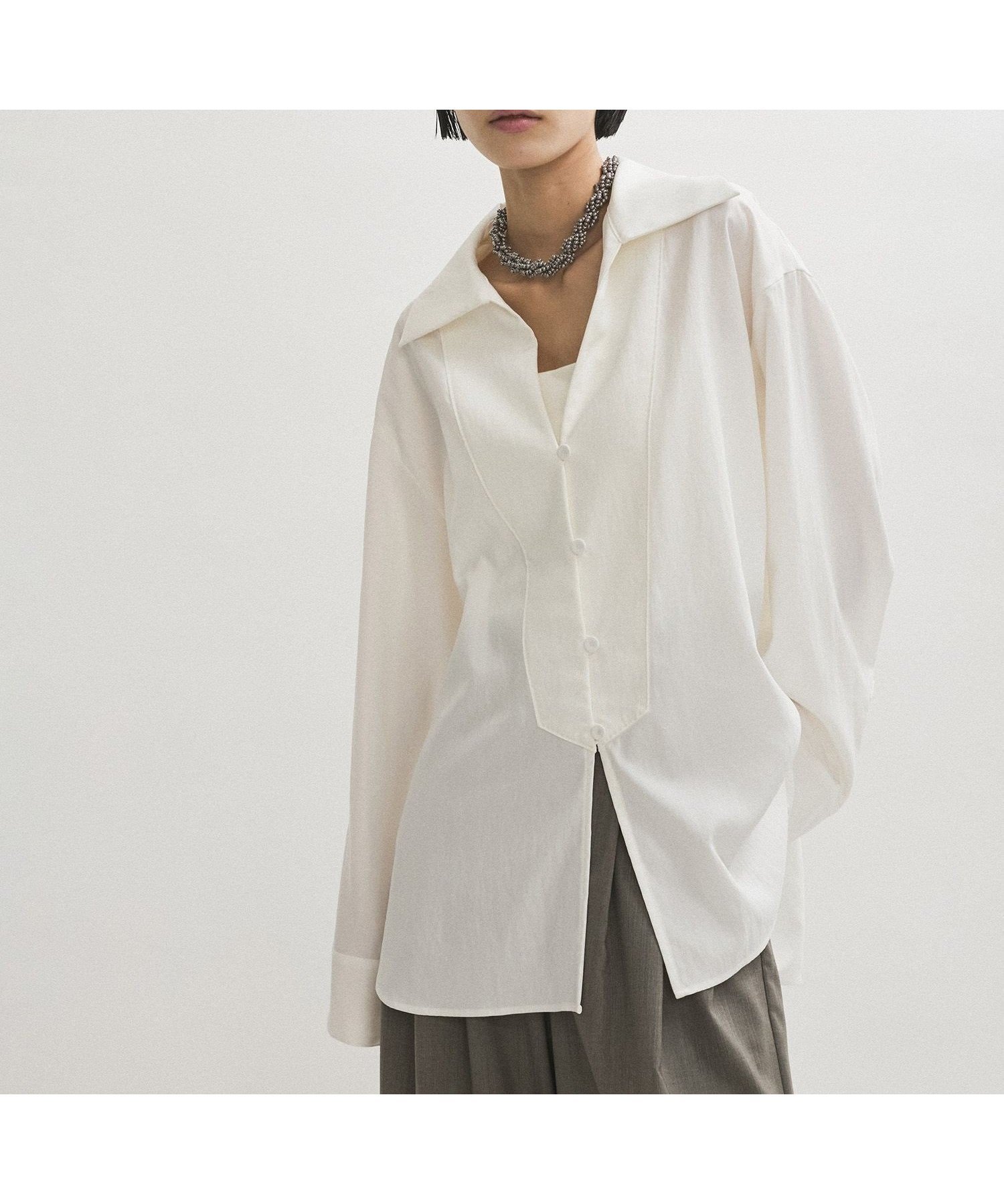 【アダム エ ロペ/ADAM ET ROPE'】の【サステナブル】オックスボザムシャツ インテリア・キッズ・メンズ・レディースファッション・服の通販 founy(ファニー) 　ファッション　Fashion　レディースファッション　WOMEN　トップス・カットソー　Tops/Tshirt　シャツ/ブラウス　Shirts/Blouses　2025年　2025　2025春夏・S/S　Ss,Spring/Summer,2025　オックス　Ox　セットアップ　Set Up　ドレープ　Drape　リラックス　Relax　夏　Summer　春　Spring　S/S・春夏　Ss・Spring/Summer　ホワイト(10)|ID: prp329100004525093 ipo3291000000032300313