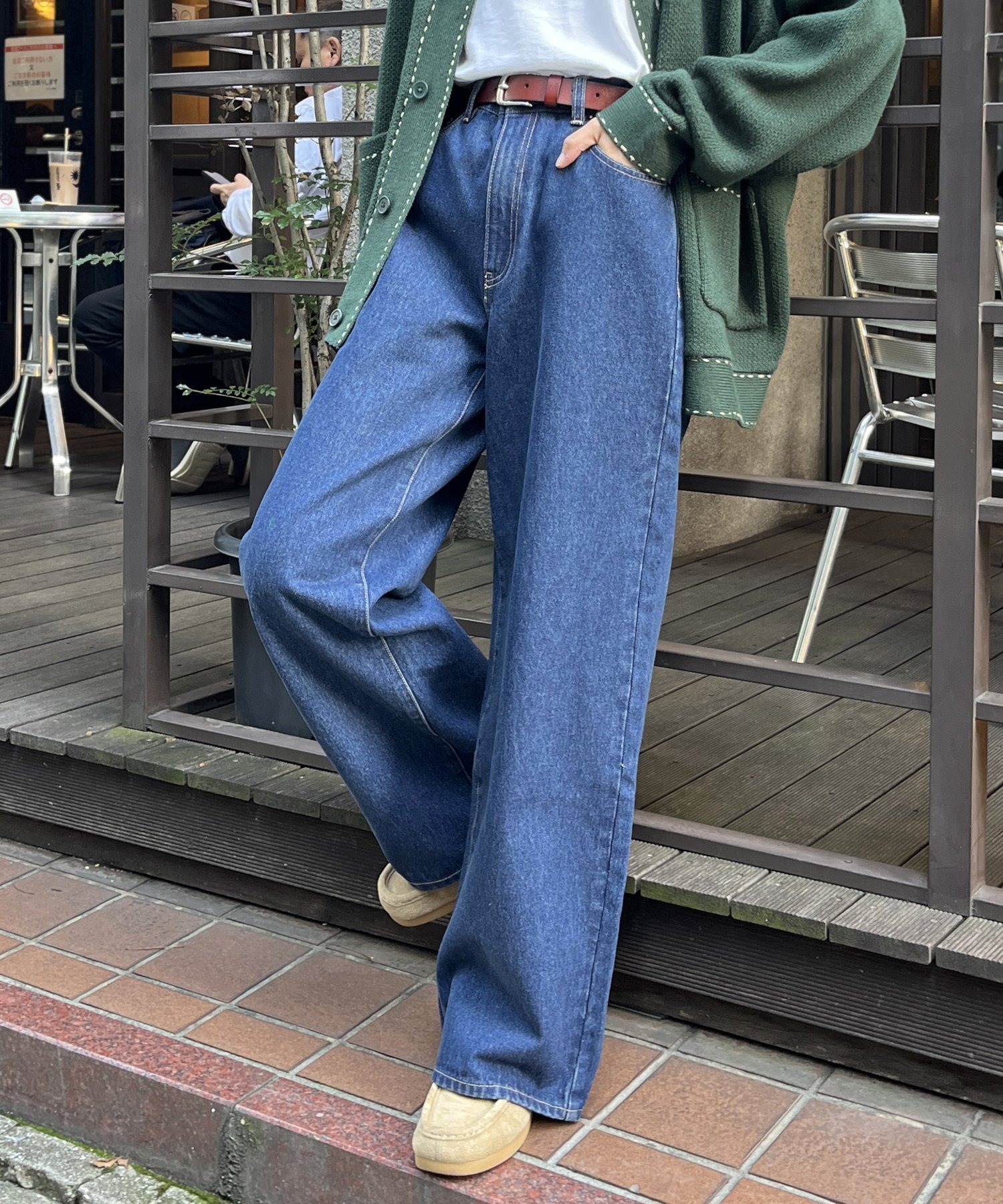 【シーピーシーエム/CPCM】のハイウエストストレートデニム インテリア・キッズ・メンズ・レディースファッション・服の通販 founy(ファニー) 　ファッション　Fashion　レディースファッション　WOMEN　デニム　Denim　ルーズ　Loose　ヴィンテージ　Vintage　ネイビー|ID: prp329100004525127 ipo3291000000032006149