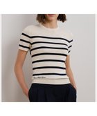 【ラルフローレン/RALPH LAUREN】のストライプド ショートスリーブ セーター 101ナチュラル|ID: prp329100004525154 ipo3291000000032647029