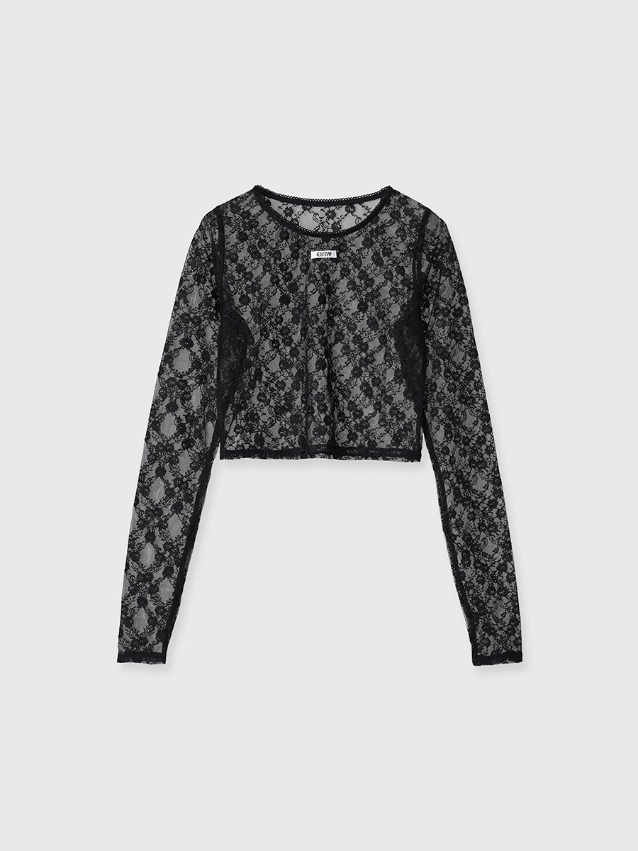 【エイミーイストワール/eimy istoire】のレーストップス インテリア・キッズ・メンズ・レディースファッション・服の通販 founy(ファニー) 　ファッション　Fashion　レディースファッション　WOMEN　トップス・カットソー　Tops/Tshirt　インナー　Inner　エレガント 上品　Elegant　春　Spring　コンパクト　Compact　シアー　Sheer　シンプル　Simple　スラックス　Slacks　ダウン　Down　デニム　Denim　バランス　Balance　フェミニン　Feminine　レース　Race　A/W・秋冬　Aw・Autumn/Winter・Fw・Fall-Winter　S/S・春夏　Ss・Spring/Summer　おすすめ　Recommend　夏　Summer　BLACK|ID: prp329100004525173 ipo3291000000032006353