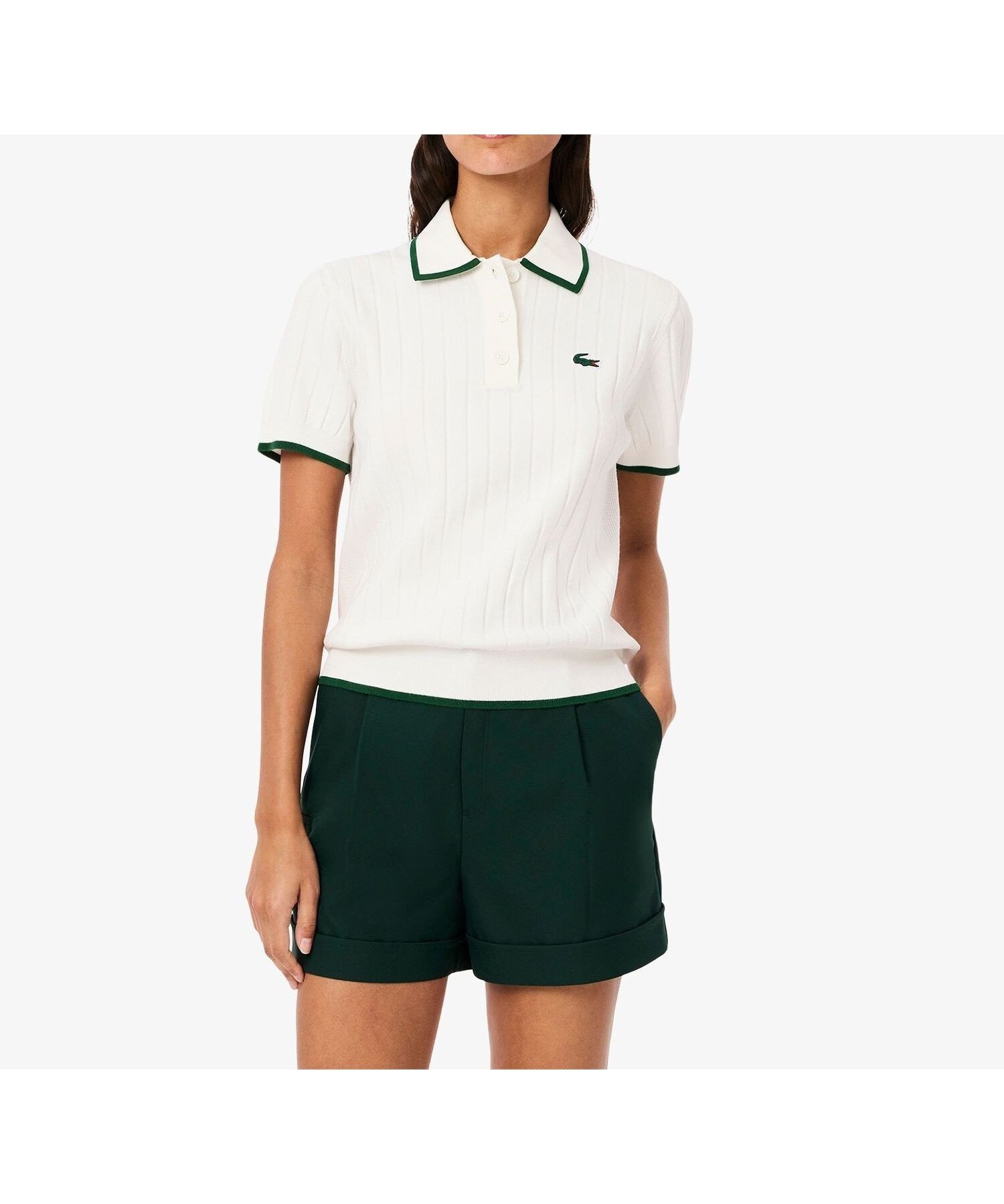【ラコステ/LACOSTE】のエッジ配色ゴルフニットポロシャツ インテリア・キッズ・メンズ・レディースファッション・服の通販 founy(ファニー) 　ファッション　Fashion　レディースファッション　WOMEN　トップス・カットソー　Tops/Tshirt　ニット　Knit Tops　シャツ/ブラウス　Shirts/Blouses　ポロシャツ　Polo Shirts　ゴルフ　Golf　シンプル　Simple　ポロシャツ　Polo Shirt　メッシュ　Mesh　リブニット　Rib Knit　オフホワイト|ID: prp329100004525175 ipo3291000000032006359