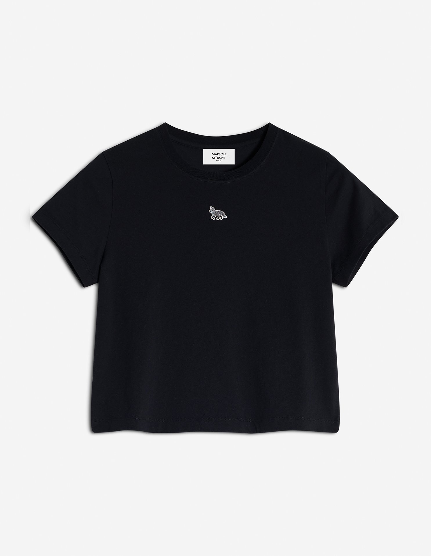 【メゾン キツネ/MAISON KITSUNE】のMaison Kitsune/BABY FOX PATCH BABY TEE-SHIRT インテリア・キッズ・メンズ・レディースファッション・服の通販 founy(ファニー) 　ファッション　Fashion　レディースファッション　Fashion for Women　トップス・カットソー　Cut & Sew Tops　シャツ・ブラウス・オフィスカジュアル　Elegant Blouses & Button-Ups　パッチ　Patch, Appliqué　半袖　Short Sleeve, Half Sleeve　夏　Summer　S/S・春夏　SS, Spring/Summer, Warm Season　無地　Plain, Solid Color　BLACK|ID: prp329100004525199 ipo3291000000032740037