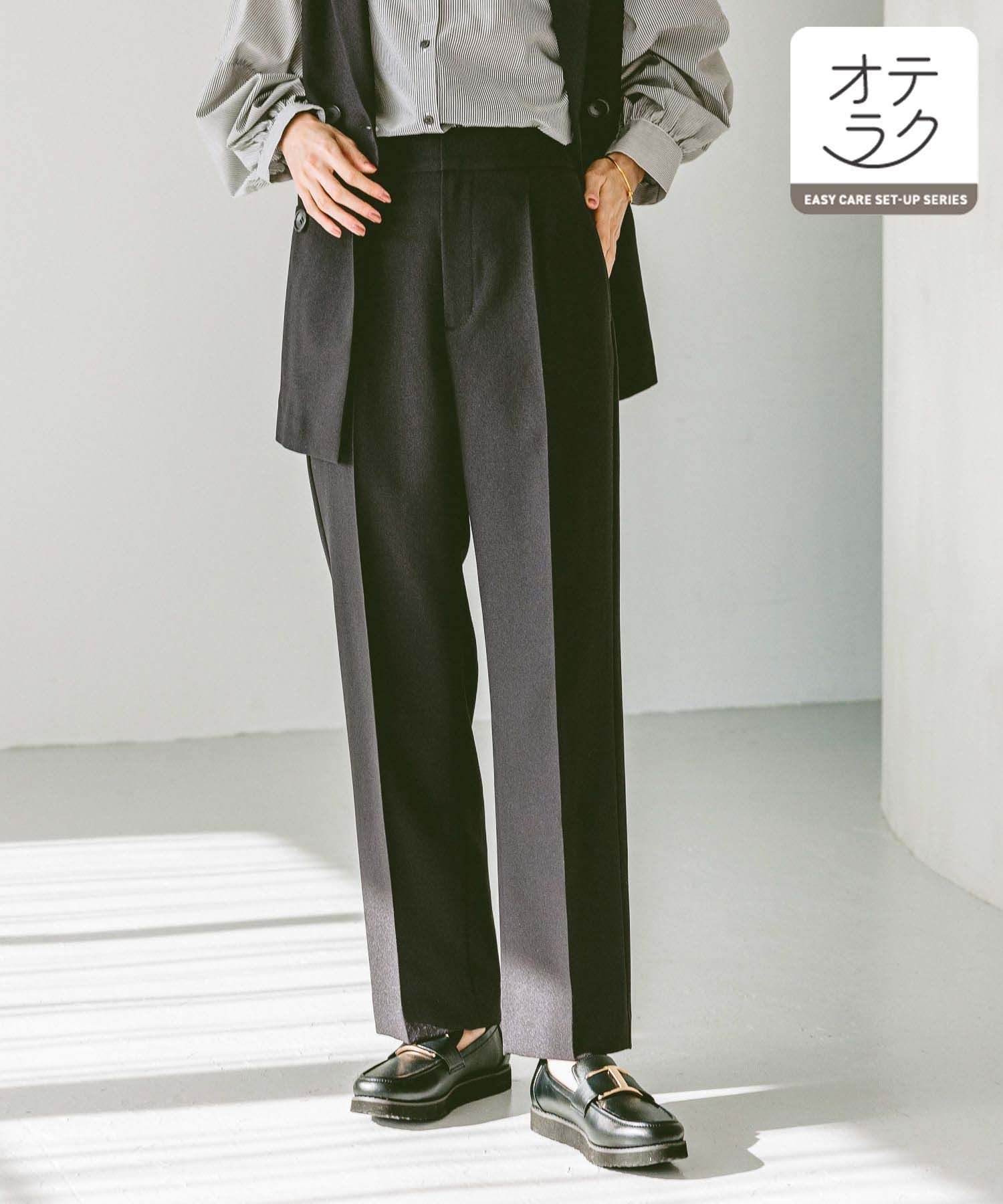 【グローバルワーク/GLOBAL WORK】のお手入れラクラクセットアップ/ストレートパンツ/253485 人気、トレンドファッション・服の通販 founy(ファニー) 　ファッション　Fashion　レディースファッション　WOMEN　セットアップ　Setup　パンツ　Pants　ギャザー　Gather　ストレート　Straight　セットアップ　Set Up　センター　Center　楽ちん　Easy　 other-1|ID: prp329100004525203 ipo3291000000032006465