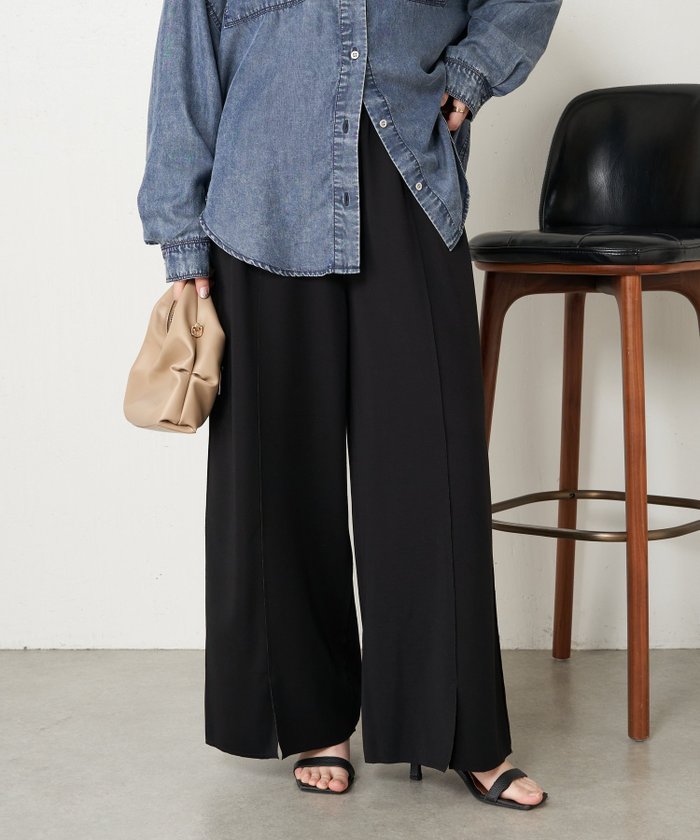 【その他のブランド/Other】の【名品】リバーシブルボンディングパンツ インテリア・キッズ・メンズ・レディースファッション・服の通販 founy(ファニー) https://founy.com/ ファッション Fashion レディースファッション WOMEN パンツ Pants イエロー Yellow スリット Slit センター Center |ID: prp329100004525212 ipo3291000000032006492
