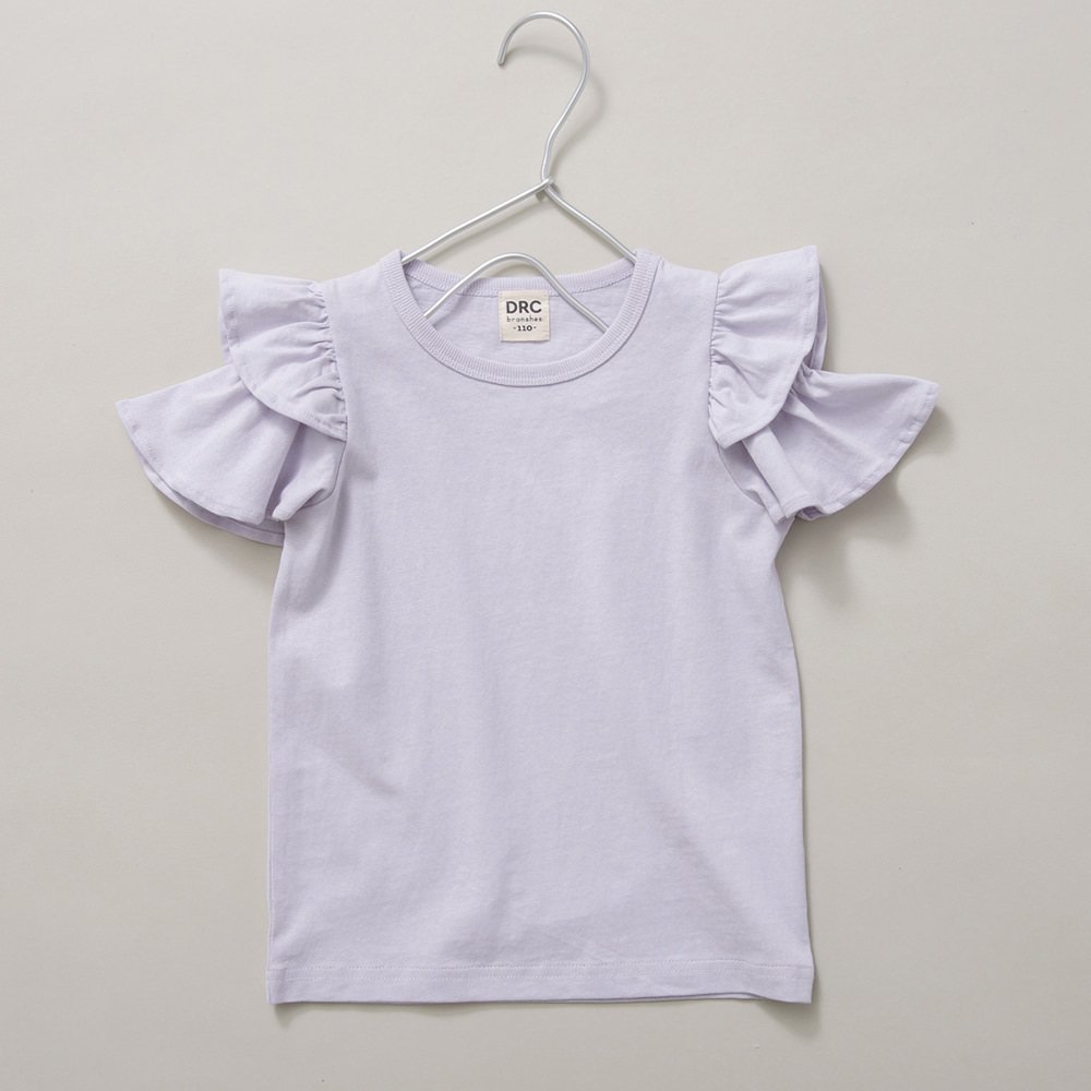【ブランシェス/branshes / KIDS】の【WEB限定/DRC/綿100%】肩あきフリル半袖Tシャツ インテリア・キッズ・メンズ・レディースファッション・服の通販 founy(ファニー) 　ファッション　Fashion　キッズファッション　KIDS　おすすめ　Recommend　フリル　Frills　半袖　Short Sleeve　吸水　Water Absorption　ラベンダー|ID: prp329100004525219 ipo3291000000032006522