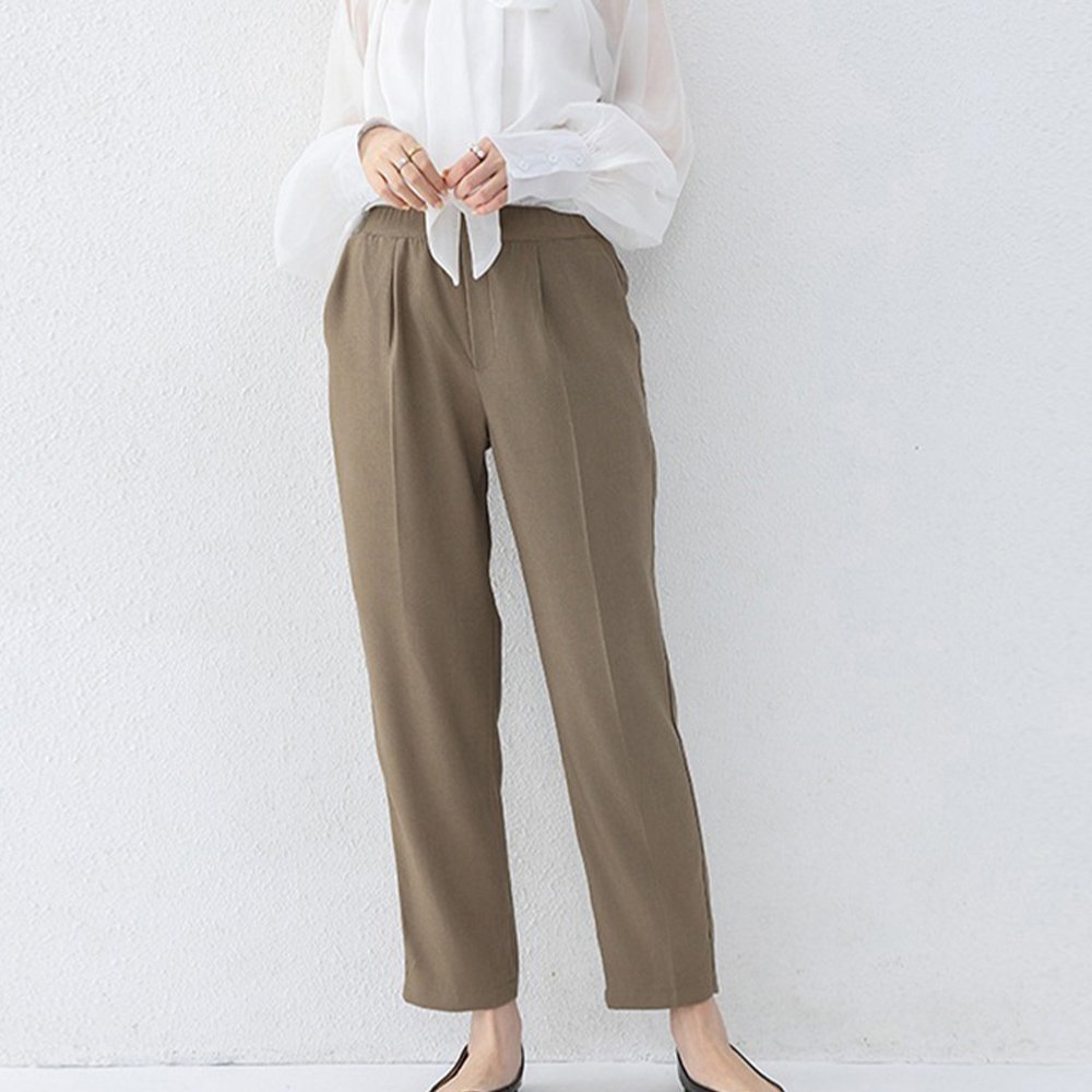 【ミニミニストア/miniministore】のテーパードパンツ レディースボトムス美脚 インテリア・キッズ・メンズ・レディースファッション・服の通販 founy(ファニー) 　ファッション　Fashion　レディースファッション　WOMEN　パンツ　Pants　イエロー　Yellow　ジップ　Zip　ベーシック　Basic　ボトム　Bottom　無地　Plain Color　リアル　Real　ロング　Long　おすすめ　Recommend　ビジネス 仕事 通勤　Business　モカ|ID: prp329100004525254 ipo3291000000032006668
