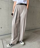 【その他のブランド/Other】の無地 ストライプ 2タック スラックス ワイド パンツ アッシュグレー|ID: prp329100004525259 ipo3291000000032006691