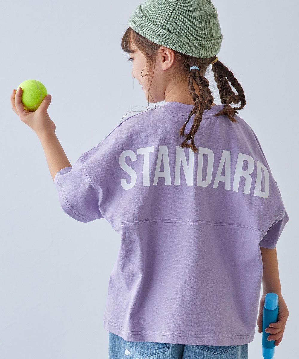 【デビロック/devirock / KIDS】の綿100% 型崩れしにくい STANDARD バックロゴプリント 半袖Tシャツ Tシャツ トップス 25SS インテリア・キッズ・メンズ・レディースファッション・服の通販 founy(ファニー) 　ファッション　Fashion　キッズファッション　KIDS　トップス・カットソー　Tops/Tees/Kids　カラフル　Colorful　ハーフ　Half　プリント　Print　半袖　Short Sleeve　夏　Summer　2025年　2025　2025春夏・S/S　Ss,Spring/Summer,2025　Sバイオレット|ID: prp329100004525261 ipo3291000000032006699