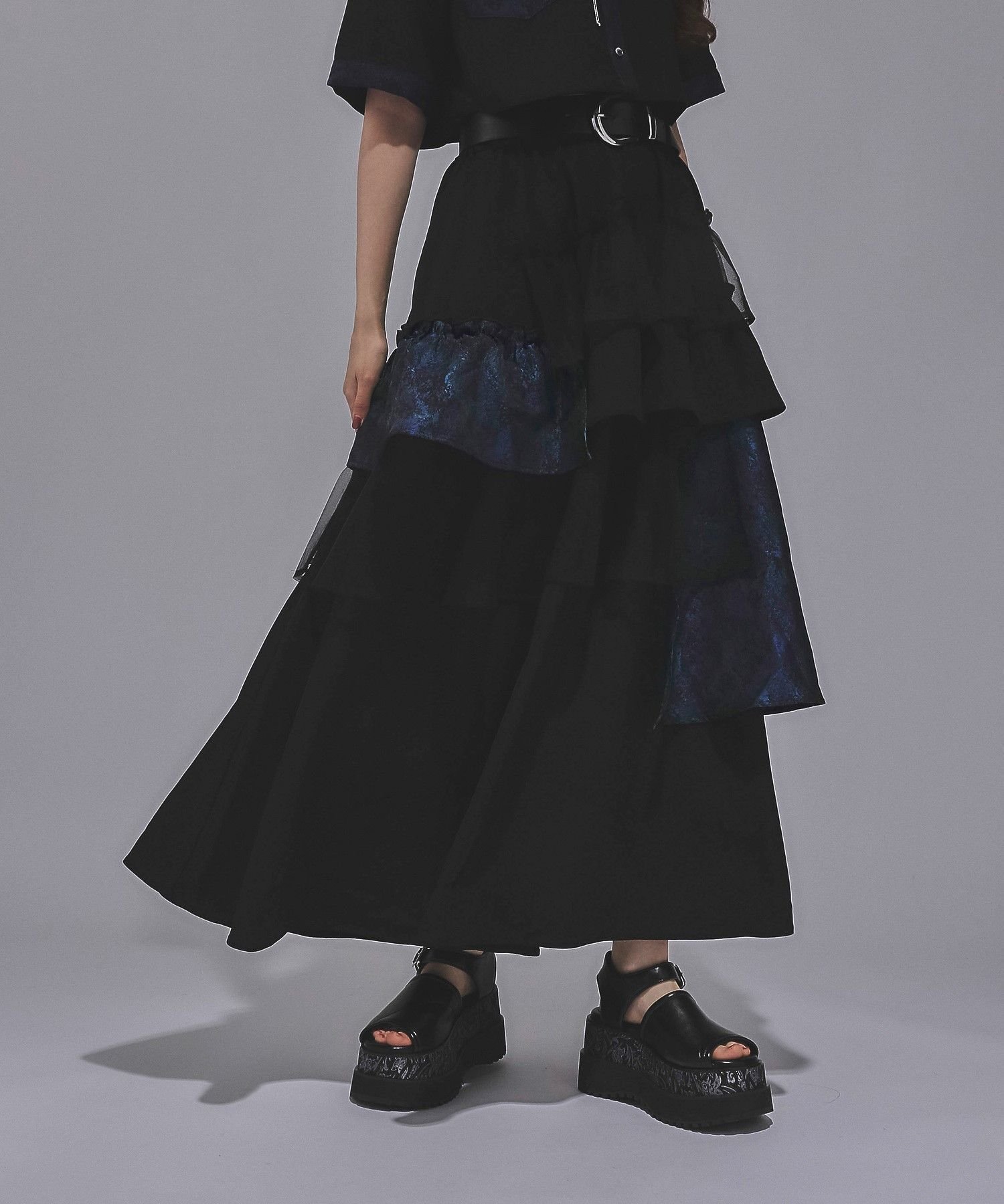 【ハレ/HARE】のアートジャガードキリカエフレアスカート 人気、トレンドファッション・服の通販 founy(ファニー) 　ファッション　Fashion　レディースファッション　WOMEN　スカート　Skirt　Aライン/フレアスカート　Flared A-Line Skirts　おすすめ　Recommend　ギャザー　Gather　コンパクト　Compact　シアー　Sheer　セットアップ　Set Up　夏　Summer　定番　Standard　春　Spring　S/S・春夏　Ss・Spring/Summer　 other-1|ID: prp329100004525274 ipo3291000000032006749