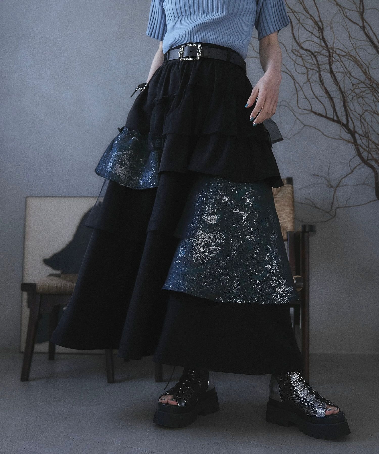 【ハレ/HARE】のアートジャガードキリカエフレアスカート インテリア・キッズ・メンズ・レディースファッション・服の通販 founy(ファニー) 　ファッション　Fashion　レディースファッション　WOMEN　スカート　Skirt　Aライン/フレアスカート　Flared A-Line Skirts　おすすめ　Recommend　ギャザー　Gather　コンパクト　Compact　シアー　Sheer　セットアップ　Set Up　夏　Summer　定番　Standard　春　Spring　S/S・春夏　Ss・Spring/Summer　グリーン系その他75|ID: prp329100004525274 ipo3291000000032006757