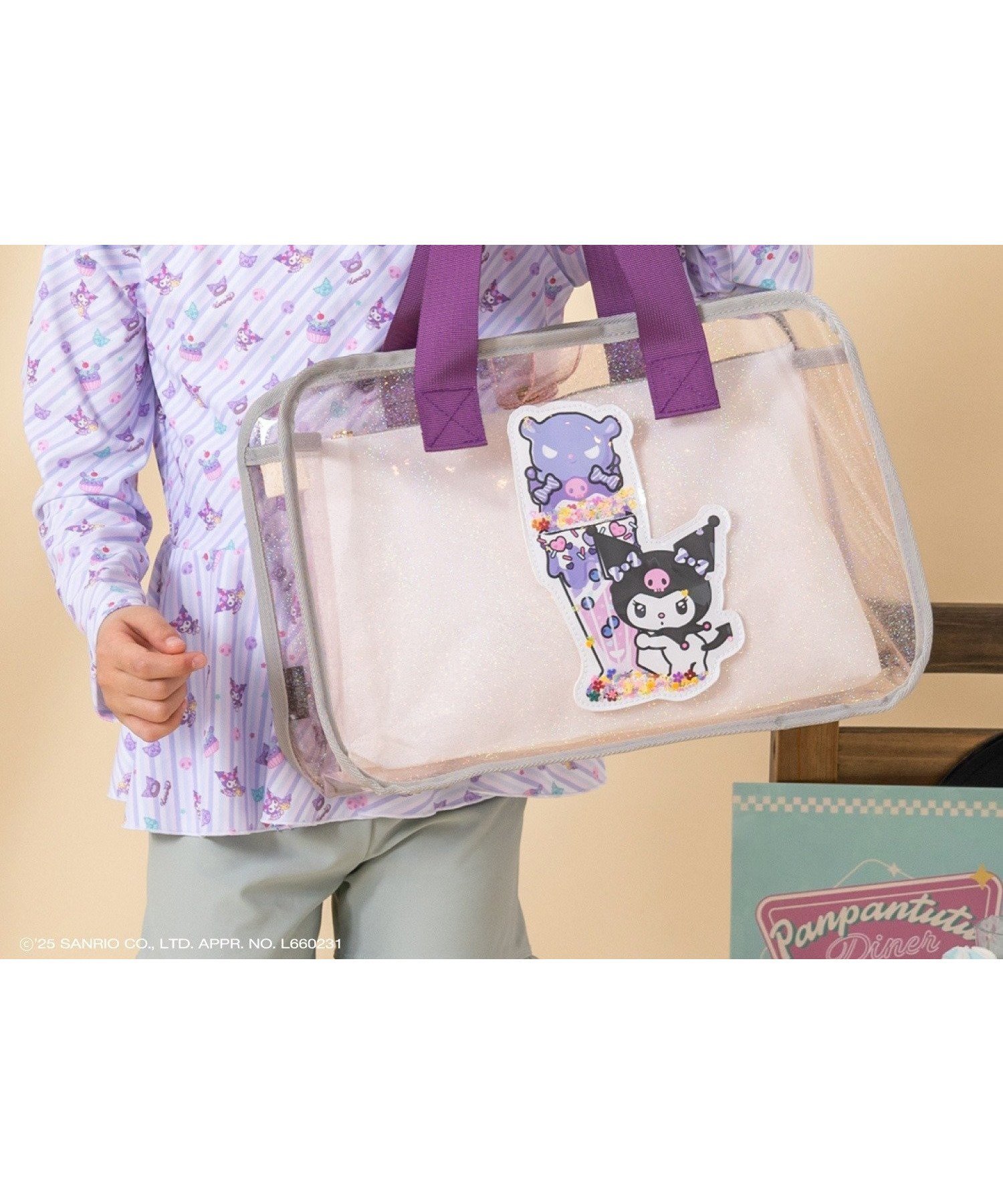 【その他のブランド/Other】の【シナモロール/マイメロディ/クロミ】プレイフルプールバッグ(撥水ポーチ付) インテリア・キッズ・メンズ・レディースファッション・服の通販 founy(ファニー) 　ファッション　Fashion　キッズファッション　Fashion for Kids　インナー　Innerwear　スパンコール　Sequins, Sequin Embellishment　スマホ　Smartphone, Mobile Device　タオル　Towel, Bath Towel　ハンカチ　Handkerchief, Hanky　ポーチ　Pouch, Small Case　モチーフ　Motif, Design Theme　水着　Swimsuit, Swimwear　リボン　Ribbon, Bow　おすすめ　Recommended / Our Picks　夏　Summer　クロミパフェ|ID: prp329100004525278 ipo3291000000033027670