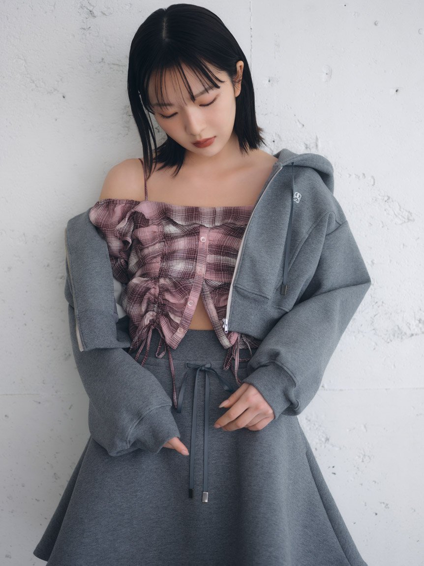 【スナイデル/SNIDEL】のクロップドバリエブラウス インテリア・キッズ・メンズ・レディースファッション・服の通販 founy(ファニー) 　ファッション　Fashion　レディースファッション　WOMEN　トップス・カットソー　Tops/Tshirt　シャツ/ブラウス　Shirts/Blouses　ウェーブ　Wave　オフショル　Off Shoulder　ガーリー　Girly　キャミソール　Camisole　ギャザー　Gather　クロップド　Cropped　シャーリング　Shirring　スポーティ　Sporty　チェック　Check　チュール　Tulle　デニム　Denim　バルーン　Balloon　フィット　Fit　フリル　Frills　フレア　Flare　無地　Plain Color　ラップ　Wrap　ワイド　Wide　ワッシャー　Washer　おすすめ　Recommend　PNK[066]|ID: prp329100004525285 ipo3291000000032409351