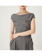 【フレイ アイディー/FRAY I.D】のアシメドレープブラウス/ウォッシャブル・防シワ GRY[006]|ID: prp329100004525295 ipo3291000000032006832