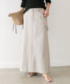 【リヴドロワ/RIVE DROITE】の【MONN. .(モン)】LOOSE DENIM SKIRT ライトグレー|ID: prp329100004525305 ipo3291000000032006876