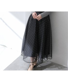 【ラ トータリテ/La TOTALITE】のブライズドットスカート 人気、トレンドファッション・服の通販 founy(ファニー) ファッション Fashion レディースファッション WOMEN スカート Skirt 2025年 2025 2025春夏・S/S Ss,Spring/Summer,2025 おすすめ Recommend シアー Sheer シンプル Simple ドット Dot フレア Flare エレガント 上品 Elegant 切替 Switching |ID:prp329100004525308
