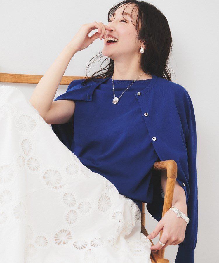 【アンタイトル/UNTITLED】の【11色展開/コットン100/アンサンブル可能】 プルオーバーニット インテリア・キッズ・メンズ・レディースファッション・服の通販 founy(ファニー) 　ファッション　Fashion　レディースファッション　Fashion for Women　トップス・カットソー　Cut & Sew Tops　ニット　Knit Tops & Sweaters　アンサンブルニット　Knit Ensembles & Twin Sets　カジュアルプルオーバー・ニットトップス　Pullovers & Knit Tops / Casual Pullovers　アクセサリー　Fashion Accessories　アンサンブル　Ensemble Set　インド　Indian Textile　インナー　Innerwear　カーディガン　Cardigan, Knitwear　コンパクト　Compact, Small Size　シンプル　Simple, Minimal　ジャケット　Jacket, Outerwear　スリーブ　Sleeve, Long Sleeve / Short Sleeve　デニム　Denim, Jeans Material　フレンチ　French, French Style　ベーシック　Basic, Essential　別注　Limited Edition, Custom Order　ロング　Long, Long-Length　おすすめ　Recommended / Our Picks　夏　Summer　ブルー|ID: prp329100004525310 ipo3291000000033447612