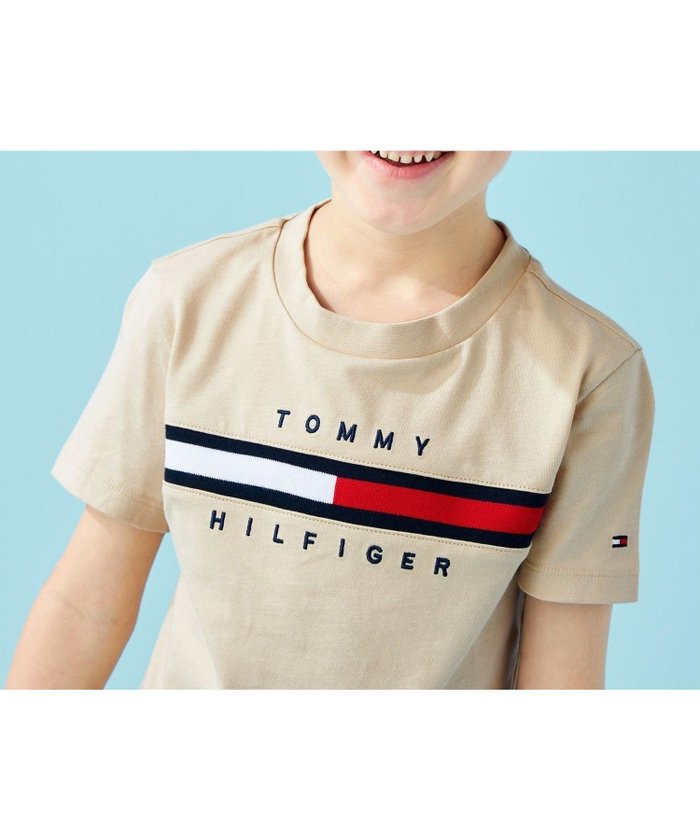 【トミーヒルフィガー/TOMMY HILFIGER / KIDS】のフラッグリブインサートTシャツ インテリア・キッズ・メンズ・レディースファッション・服の通販 founy(ファニー) https://founy.com/ ファッション Fashion キッズファッション Fashion for Kids アメリカン American Style クラシック Classic, Timeless Style シンプル Simple, Minimal デニム Denim, Jeans Material 人気 Popular, Best Seller プリント Print, Printed Pattern モダン Modern, Contemporary ロング Long, Long-Length おすすめ Recommended / Our Picks 夏 Summer ゴルフ Golf |ID: prp329100004525336 ipo3291000000032740829