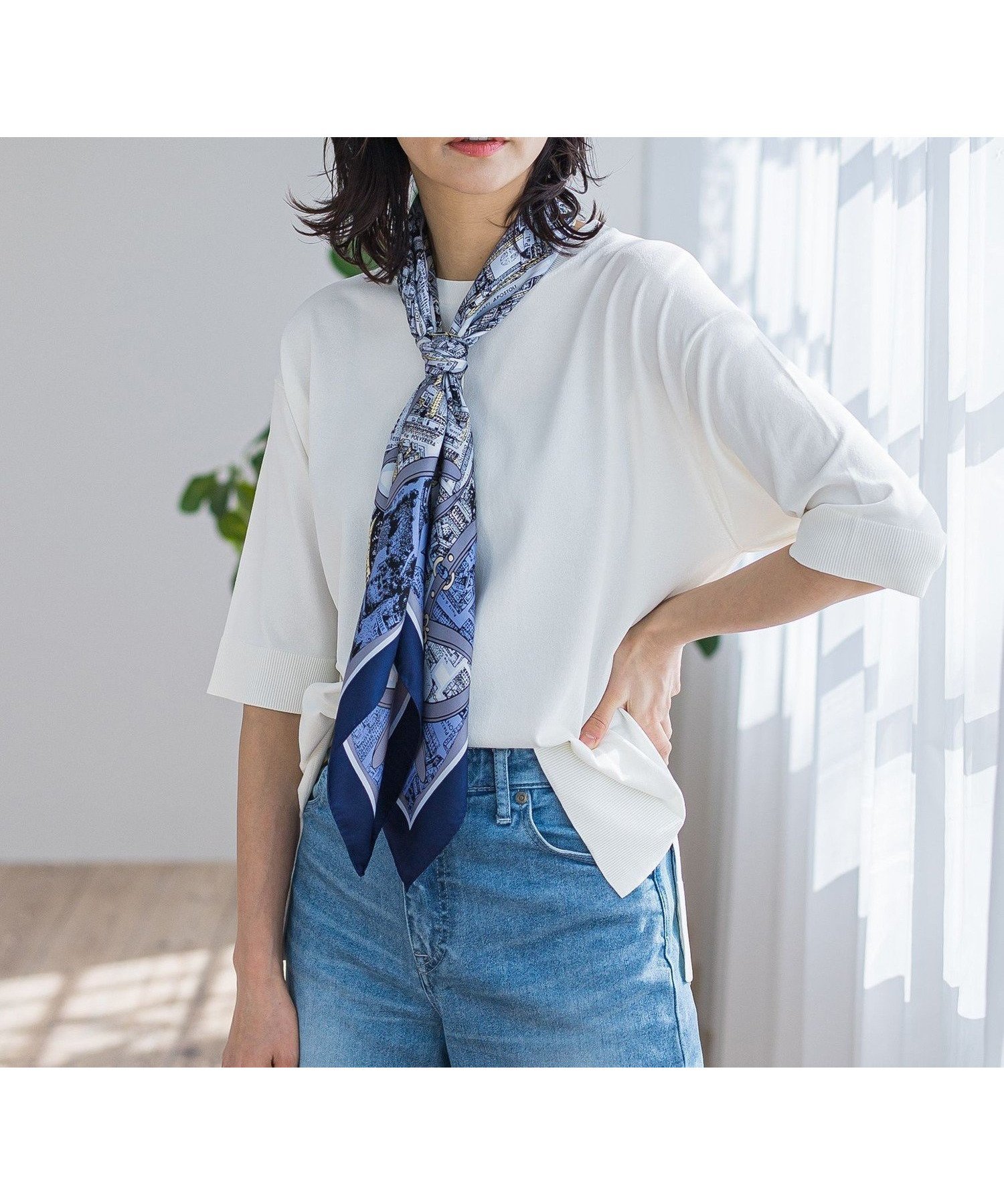 【ロートレ アモン/LAUTRE AMONT】の5分袖Tシャツライクニット≪手洗い可能≫ インテリア・キッズ・メンズ・レディースファッション・服の通販 founy(ファニー) 　ファッション　Fashion　レディースファッション　WOMEN　トップス・カットソー　Tops/Tshirt　ニット　Knit Tops　シャツ/ブラウス　Shirts/Blouses　ロング / Tシャツ　T-Shirts　ストレッチ　Stretch　エレガント 上品　Elegant　ホワイト|ID: prp329100004525373 ipo3291000000032007199