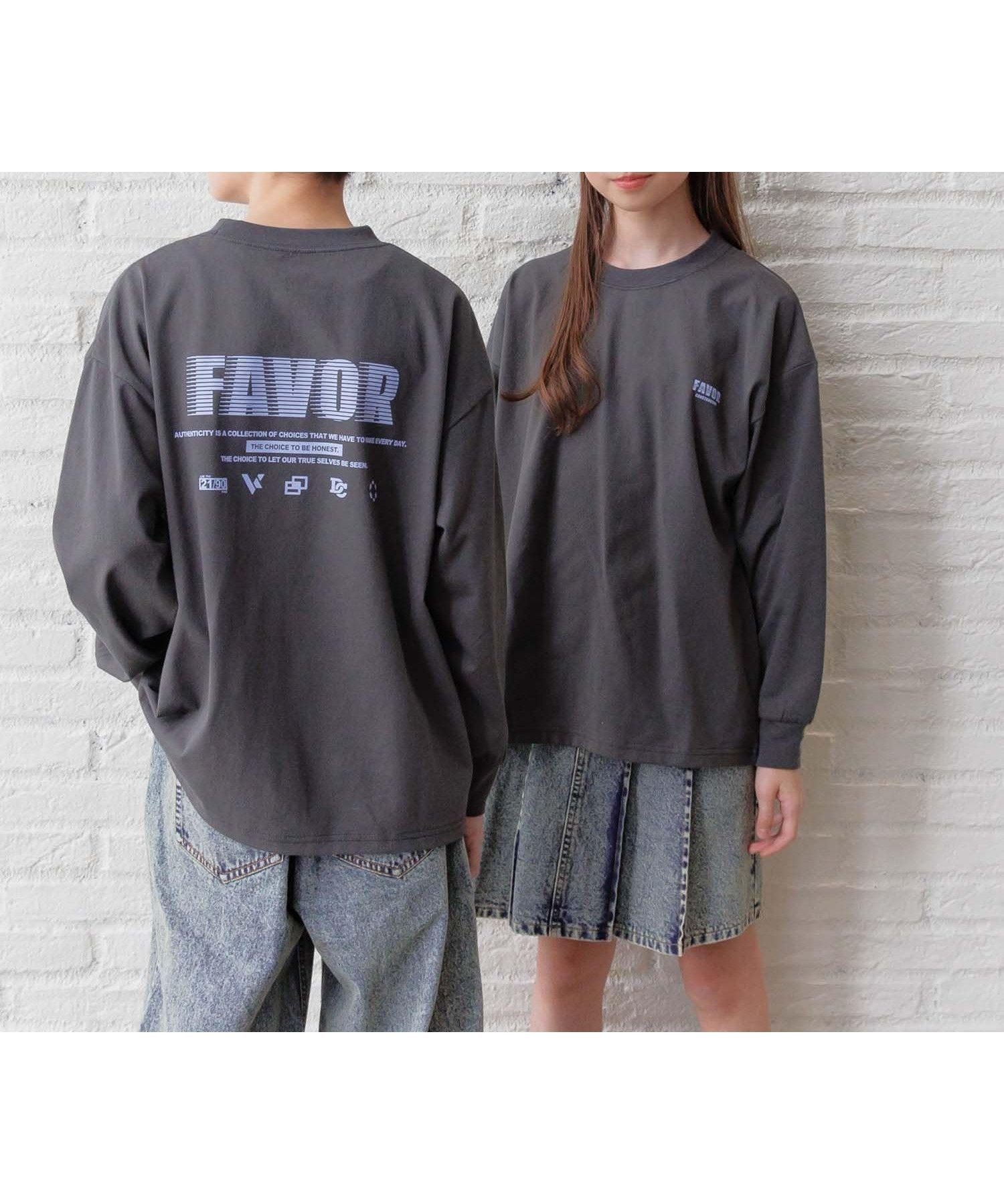 【グローバルワーク/GLOBAL WORK / KIDS】のヘビロッTEE/プリント長袖/キッズ/147381 インテリア・キッズ・メンズ・レディースファッション・服の通販 founy(ファニー) 　ファッション　Fashion　キッズファッション　Fashion for Kids　おすすめ　Recommended / Our Picks　グラフィック　Graphic, Graphic Design　シンプル　Simple, Minimal　フレンチ　French, French Style　プリント　Print, Printed Pattern　モノトーン　Monotone, Black and White　ワイド　Wide, Wide Fit　人気　Popular, Best Seller　吸水　Absorbent, Quick-Dry　犬　Dog　長袖　Long Sleeve, Full Sleeve　【新色】チャコール17|ID: prp329100004525378 ipo3291000000034119873