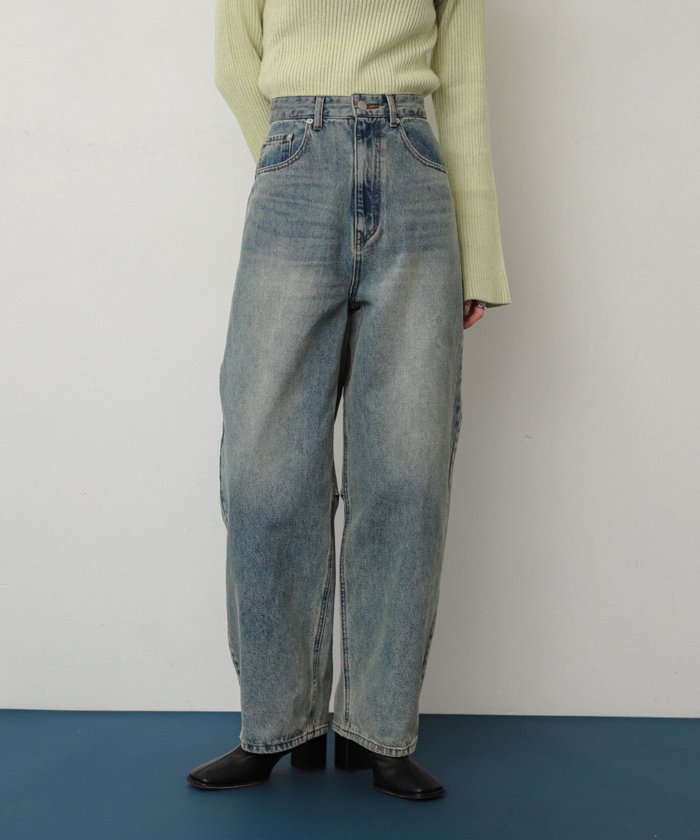 【センスオブプレイス/SENSE OF PLACE by URBAN RESEARCH】のカーブデニム インテリア・キッズ・メンズ・レディースファッション・服の通販 founy(ファニー) https://founy.com/ ファッション Fashion レディースファッション WOMEN 2024年 2024 2024-2025秋冬・A/W Aw/Autumn/Winter/Fw/Fall/2024-2025 冬 Winter おすすめ Recommend シンプル Simple チュール Tulle デニム Denim トレンド Trend ルーズ Loose ヴィンテージ Vintage A/W・秋冬 Aw・Autumn/Winter・Fw・Fall-Winter |ID: prp329100004525386 ipo3291000000032007260