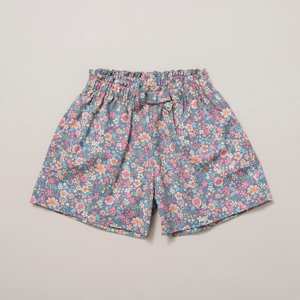 【ブランシェス/branshes / KIDS】の【WEB限定/DRC】ウエストリボンショートパンツ インテリア・キッズ・メンズ・レディースファッション・服の通販 founy(ファニー) 　ファッション　Fashion　キッズファッション　KIDS　ボトムス　Bottoms/Kids　ツイル　Twill　デニム　Denim　ポケット　Pocket　無地　Plain Color　リボン　Ribbon　プチプライス・低価格　Affordable　おすすめ　Recommend　91:花柄レッド|ID: prp329100004525393 ipo3291000000032007299