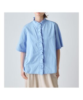 【マーコート/MARcourt】のMidiUmi ハーフスリーブフリルショートシャツ 人気、トレンドファッション・服の通販 founy(ファニー) ファッション Fashion レディースファッション WOMEN トップス・カットソー Tops/Tshirt シャツ/ブラウス Shirts/Blouses スタンド Stand タイプライター Typewriter フリル Frills フロント Front ポケット Pocket ワイド Wide エレガント 上品 Elegant 人気 Popularity 半袖 Short Sleeve 夏 Summer 無地 Plain Color |ID:prp329100004525400