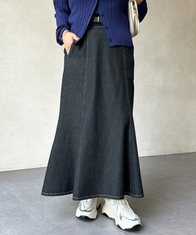 【シェトワ/Chez toi】の【3/26再販 スタート】セミフレアデニムスカート 人気、トレンドファッション・服の通販 founy(ファニー) ファッション Fashion レディースファッション WOMEN スカート Skirt デニムスカート Denim Skirts ギャザー Gather シンプル Simple スウェット Sweat タンク Tank デニム Denim パウダー Powder フレア Flare マーメイド Mermaid おすすめ Recommend ビジネス 仕事 通勤 Business |ID:prp329100004525422
