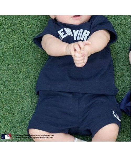 【その他のブランド/Other】の【MLB】カットソーセットアップ インテリア・キッズ・メンズ・レディースファッション・服の通販 founy(ファニー) 　ファッション　Fashion　キッズファッション　KIDS　トップス・カットソー　Tops/Tees/Kids　セットアップ　Set Up　ポケット　Pocket　ワンポイント　One Point　紺|ID: prp329100004525423 ipo3291000000032134112