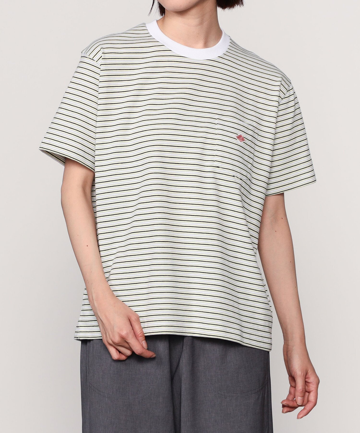 【ビショップ/Bshop】のポケットTシャツ STRIPE WOMEN インテリア・キッズ・メンズ・レディースファッション・服の通販 founy(ファニー) 　ファッション　Fashion　レディースファッション　WOMEN　トップス・カットソー　Tops/Tshirt　シャツ/ブラウス　Shirts/Blouses　ロング / Tシャツ　T-Shirts　シンプル　Simple　ポケット　Pocket　YELLOW系1|ID: prp329100004525437 ipo3291000000032007485