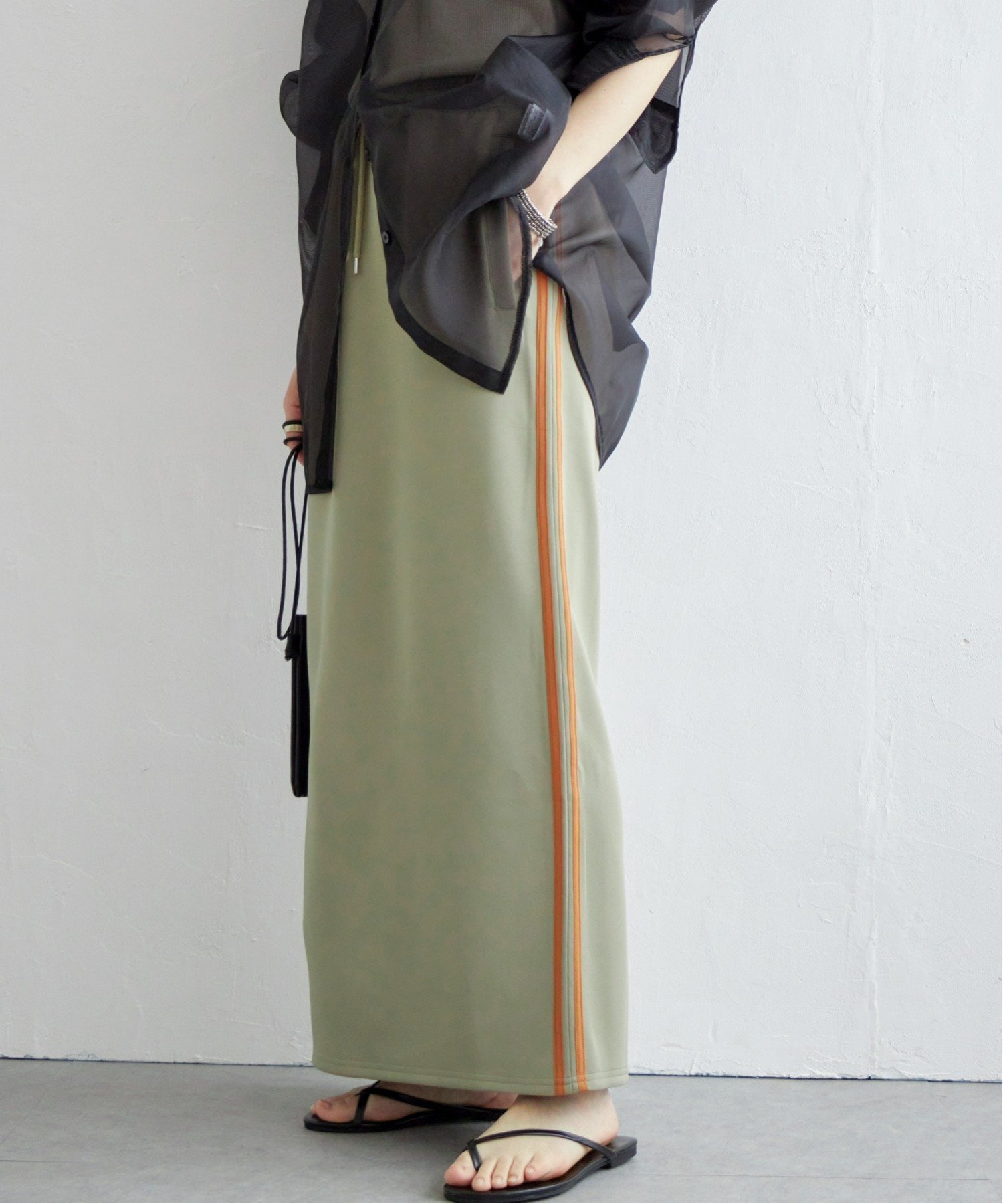 【ノッチ/notch】のサイドラインジャージスカート インテリア・キッズ・メンズ・レディースファッション・服の通販 founy(ファニー) 　ファッション　Fashion　レディースファッション　Ladies' Fashion Online　スカート　Skirt　おすすめ　Recommend　シューズ　Shoes　オレンジ|ID: prp329100004525438 ipo3291000000032655195