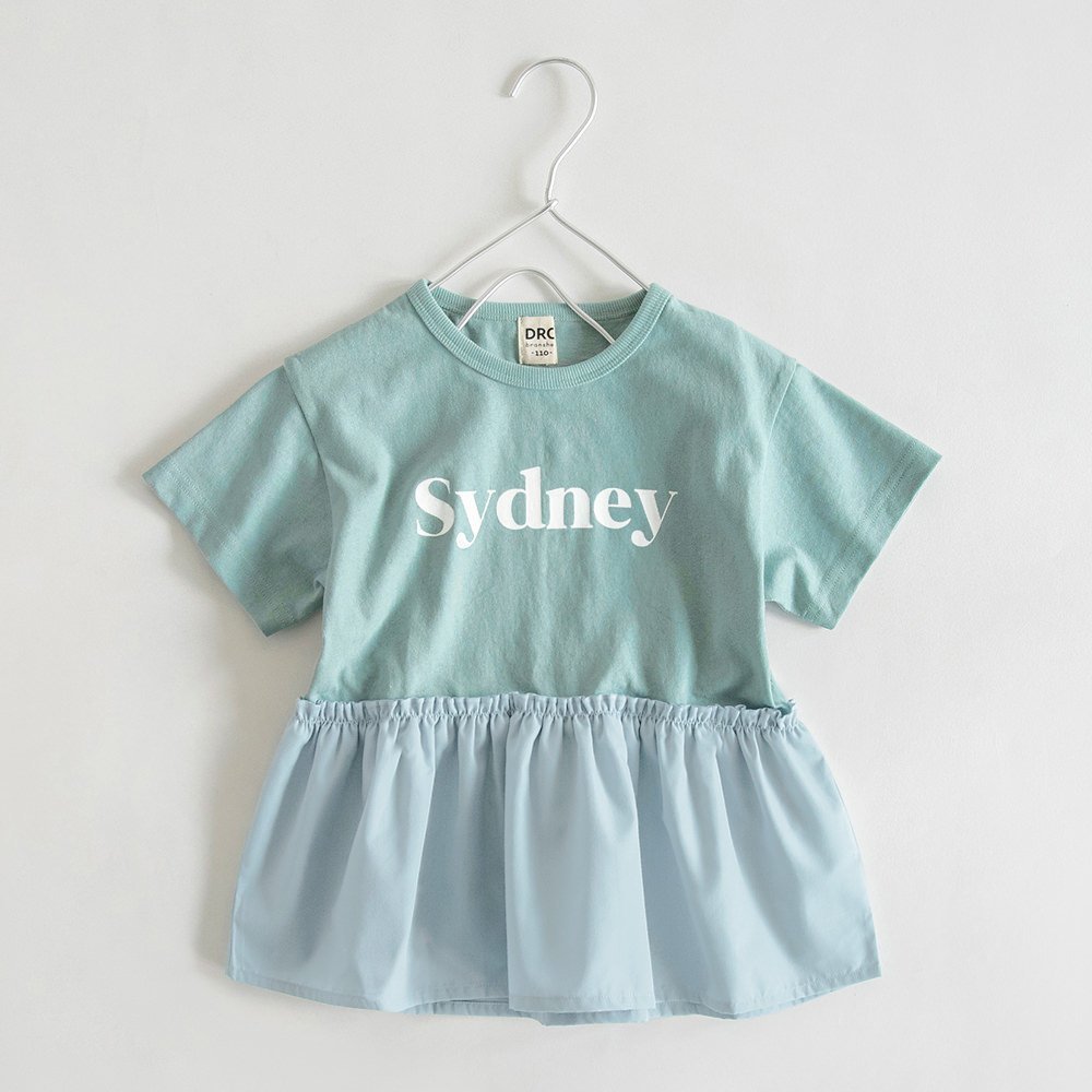 【ブランシェス/branshes / KIDS】の【WEB限定/DRC/綿100%】異素材切替ロゴ半袖Tシャツ インテリア・キッズ・メンズ・レディースファッション・服の通販 founy(ファニー) 　ファッション　Fashion　キッズファッション　KIDS Children’s Clothing　おすすめ　Recommend　プリント　Print　切替　Switching　半袖　Short Sleeve　吸水　Water Absorption　ライトグリーン|ID: prp329100004525475 ipo3291000000032581147