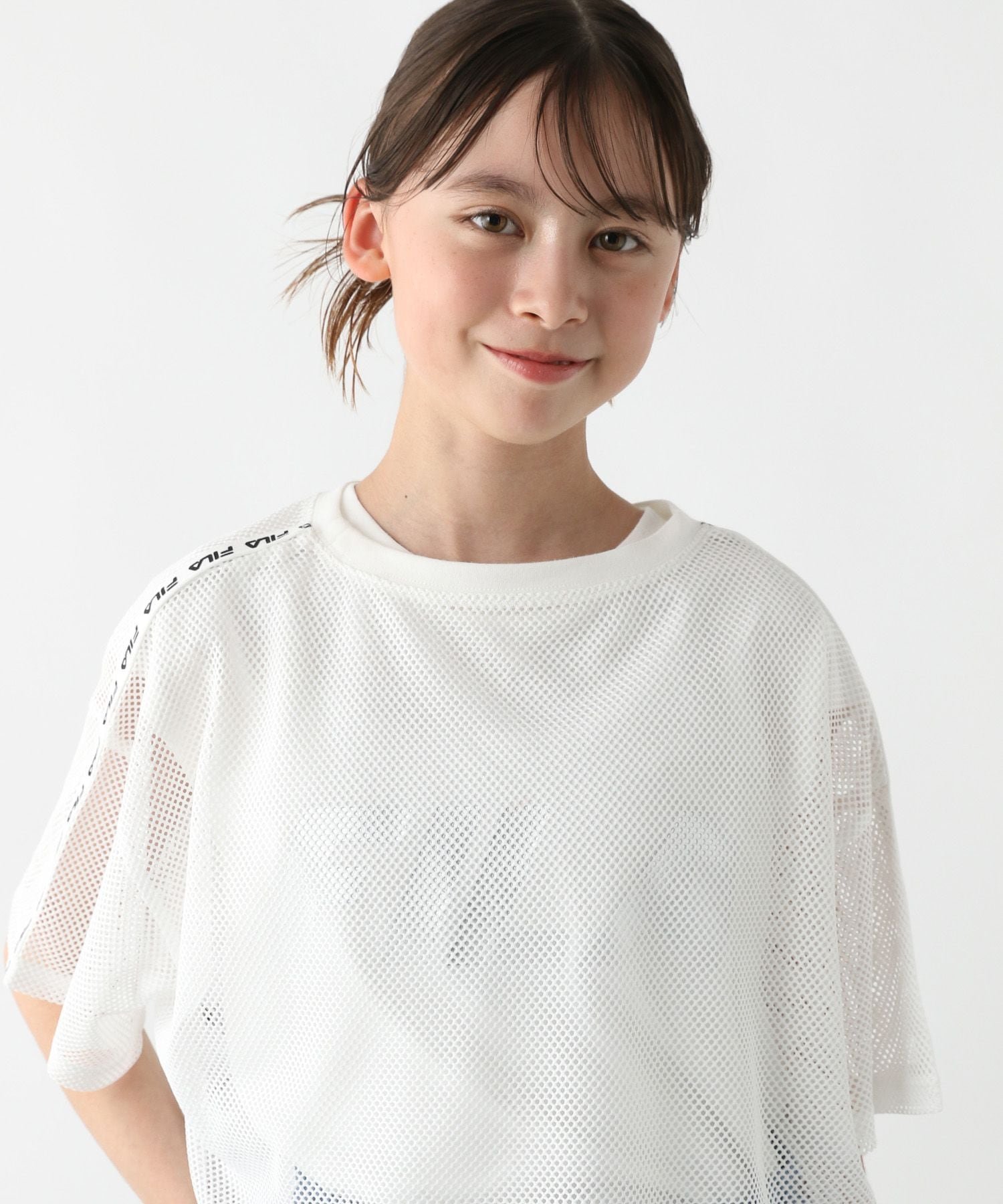【グローバルワーク/GLOBAL WORK / KIDS】のFILAコラボ/メッシュセット/キッズ/309348 インテリア・キッズ・メンズ・レディースファッション・服の通販 founy(ファニー) 　ファッション　Fashion　キッズファッション　KIDS Children’s Clothing　カーゴパンツ　Cargo Pants　コラボ　Collaboration　スポーティ　Sporty　スリーブ　Sleeve　トレンド　Trend　フレンチ　French　プリント　Print　ボトム　Bottom　メッシュ　Mesh　ホワイト×ホワイト02|ID: prp329100004525495 ipo3291000000032643443