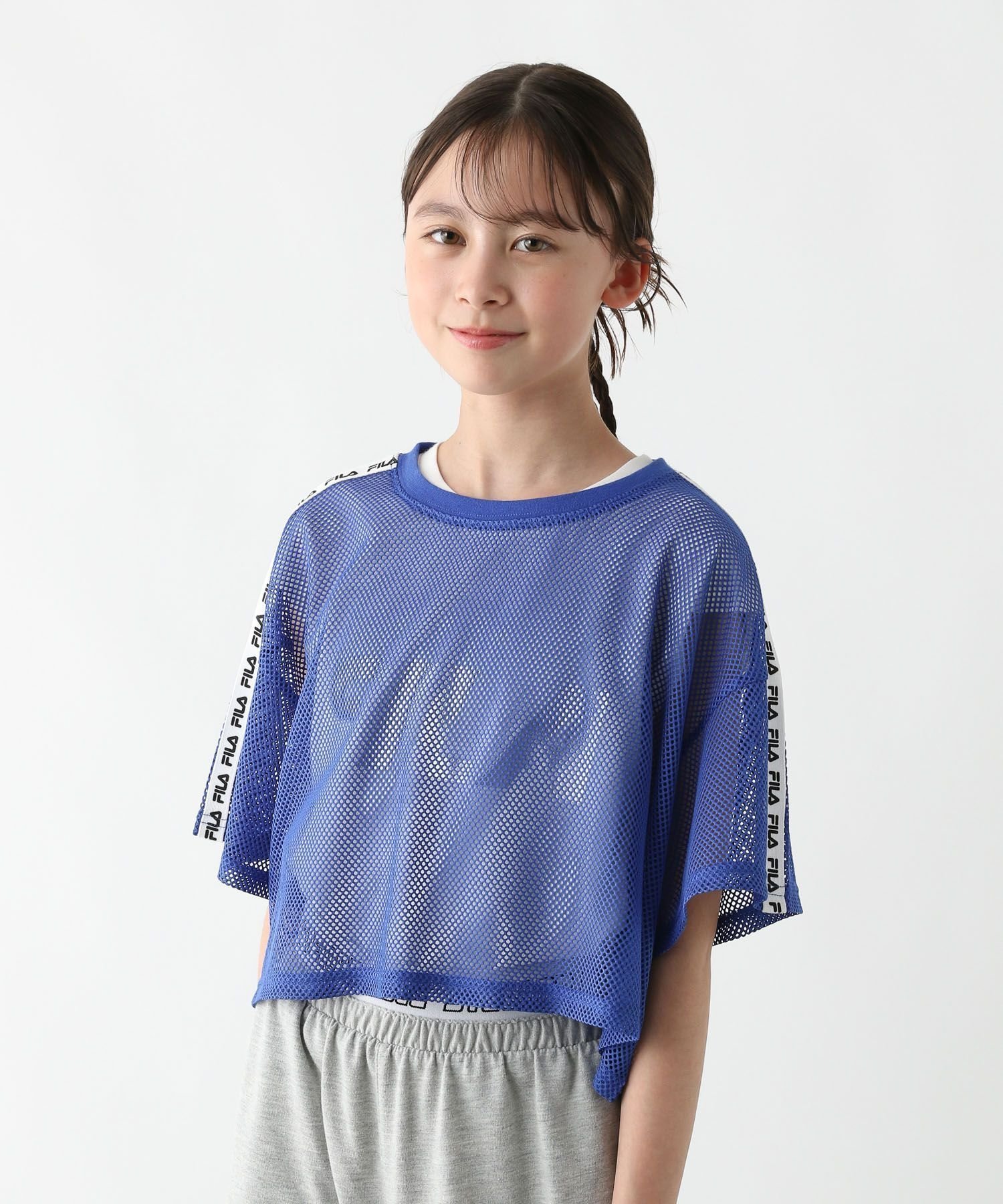 【グローバルワーク/GLOBAL WORK / KIDS】のFILAコラボ/メッシュセット/キッズ/309348 インテリア・キッズ・メンズ・レディースファッション・服の通販 founy(ファニー) 　ファッション　Fashion　キッズファッション　KIDS Children’s Clothing　カーゴパンツ　Cargo Pants　コラボ　Collaboration　スポーティ　Sporty　スリーブ　Sleeve　トレンド　Trend　フレンチ　French　プリント　Print　ボトム　Bottom　メッシュ　Mesh　ブルー×ホワイト86|ID: prp329100004525495 ipo3291000000032643446