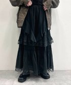 【ジーナシス/JEANASiS】のコットンティアードレーススカート ブラック|ID: prp329100004525496 ipo3291000000032007748