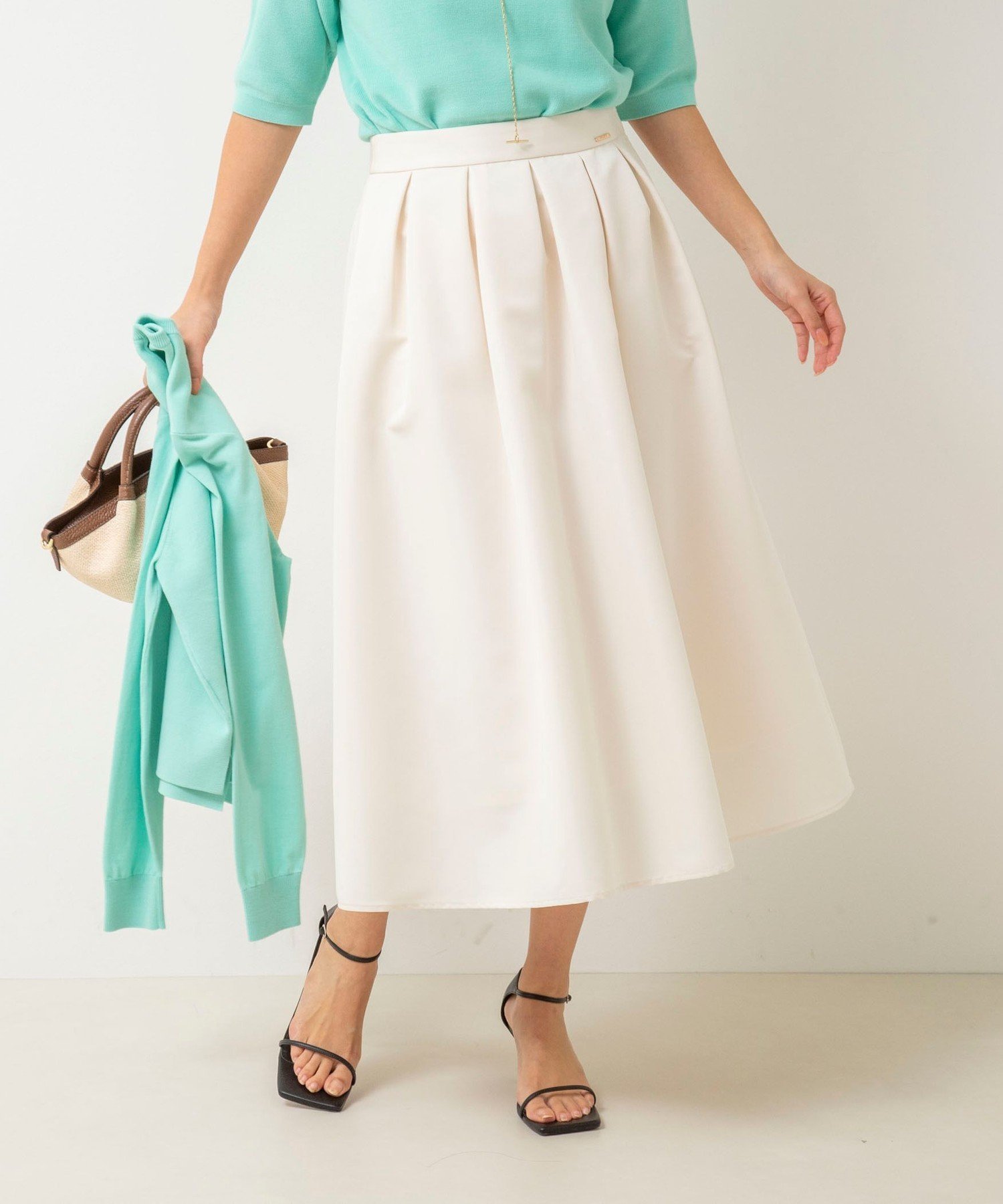 【ノーリーズ/NOLLEY'S】のウォッシャブルタックフレアスカート 人気、トレンドファッション・服の通販 founy(ファニー) 　ファッション　Fashion　レディースファッション　WOMEN　スカート　Skirt　Aライン/フレアスカート　Flared A-Line Skirts　2025年　2025　2025春夏・S/S　Ss,Spring/Summer,2025　おすすめ　Recommend　オケージョン　Occasion　ギャザー　Gather　グログラン　Grosgrain　コンパクト　Compact　セレモニー　Ceremony　エレガント 上品　Elegant　春　Spring　ビジネス 仕事 通勤　Business　 other-1|ID: prp329100004525521 ipo3291000000032007840
