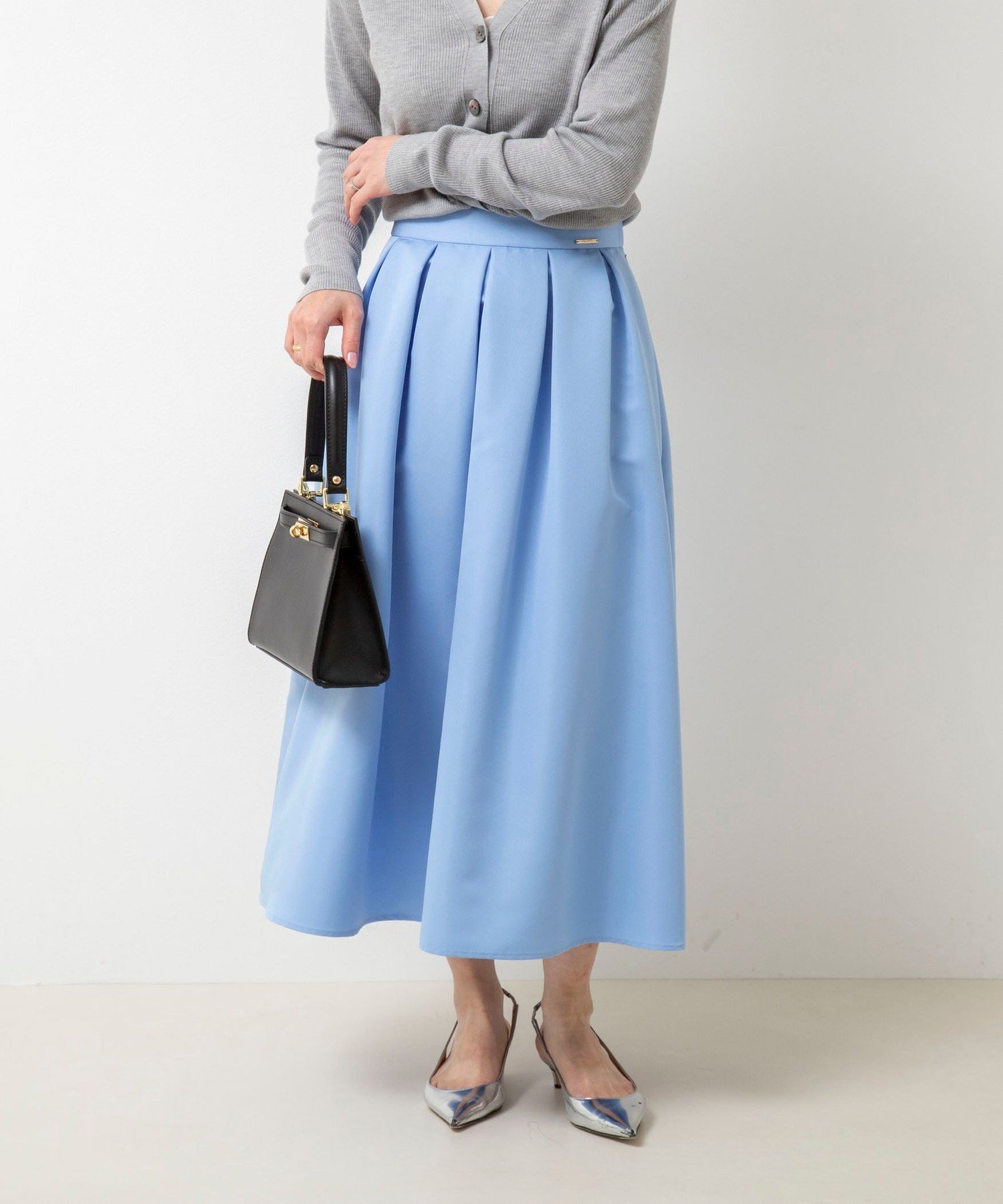 【ノーリーズ/NOLLEY'S】のウォッシャブルタックフレアスカート インテリア・キッズ・メンズ・レディースファッション・服の通販 founy(ファニー) 　ファッション　Fashion　レディースファッション　WOMEN　スカート　Skirt　Aライン/フレアスカート　Flared A-Line Skirts　2025年　2025　2025春夏・S/S　Ss,Spring/Summer,2025　おすすめ　Recommend　オケージョン　Occasion　ギャザー　Gather　グログラン　Grosgrain　コンパクト　Compact　セレモニー　Ceremony　エレガント 上品　Elegant　春　Spring　ビジネス 仕事 通勤　Business　サックス|ID: prp329100004525521 ipo3291000000032007847