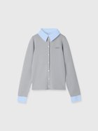【エイミーイストワール/eimy istoire】のEIMYロゴバイカラーニットカーディガン 人気、トレンドファッション・服の通販 founy(ファニー) ファッション Fashion レディースファッション WOMEN トップス・カットソー Tops/Tshirt ニット Knit Tops カーディガン Cardigans 春 Spring 秋 Autumn/Fall カーディガン Cardigan スタイリッシュ Stylish トレンド Trend フォーマル Formal フラット Flat フロント Front ボトム Bottom おすすめ Recommend thumbnail LIGTH GREY|ID: prp329100004525542 ipo3291000000032007926