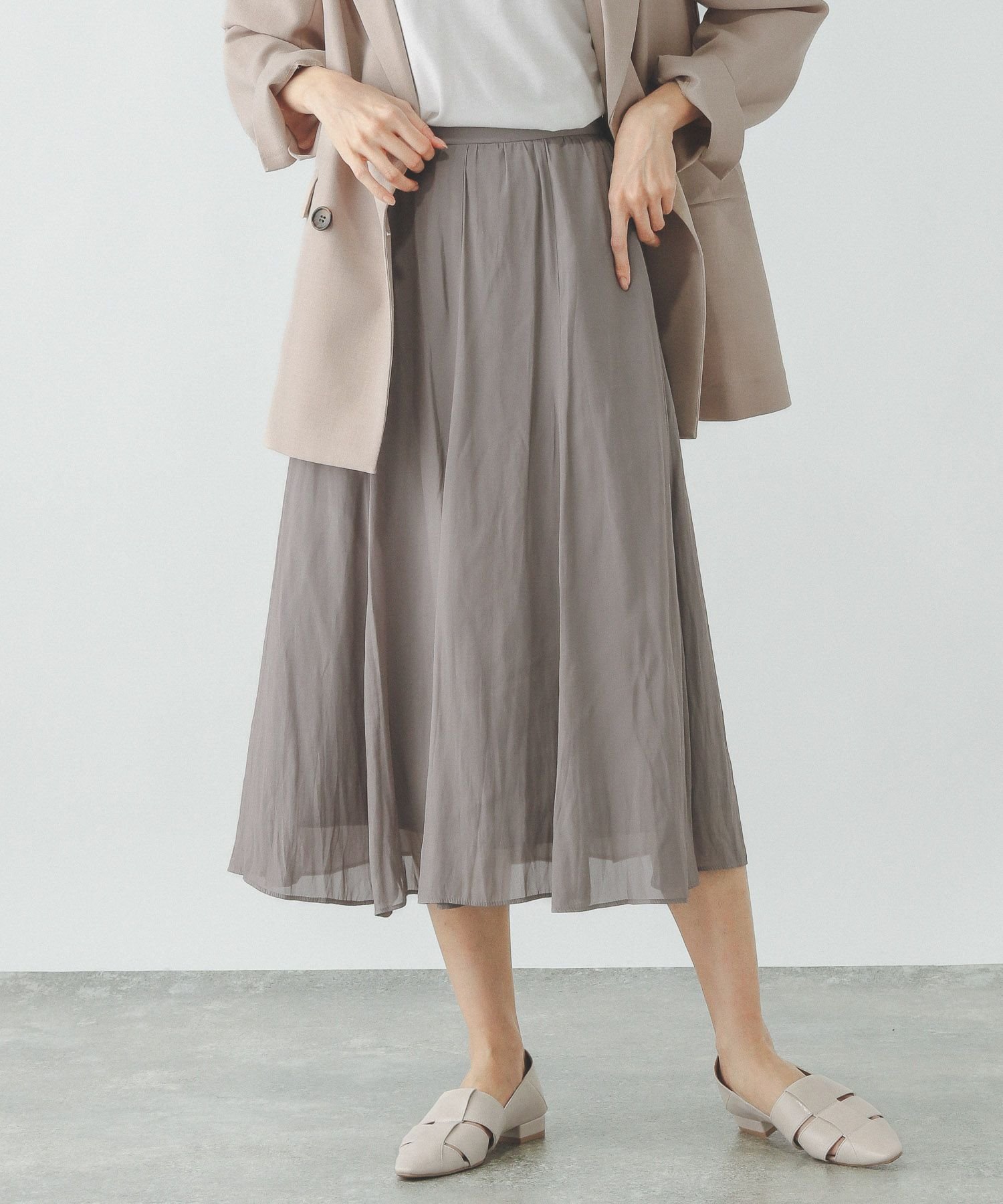 【グローバルワーク/GLOBAL WORK】のエアリーリラックスミディスカート/253492 人気、トレンドファッション・服の通販 founy(ファニー) 　ファッション　Fashion　レディースファッション　WOMEN　スカート　Skirt　ギャザー　Gather　スウェット　Sweat　デニム　Denim　フレア　Flare　ポケット　Pocket　楽ちん　Easy　ビジネス 仕事 通勤　Business　 other-1|ID: prp329100004525548 ipo3291000000032007946
