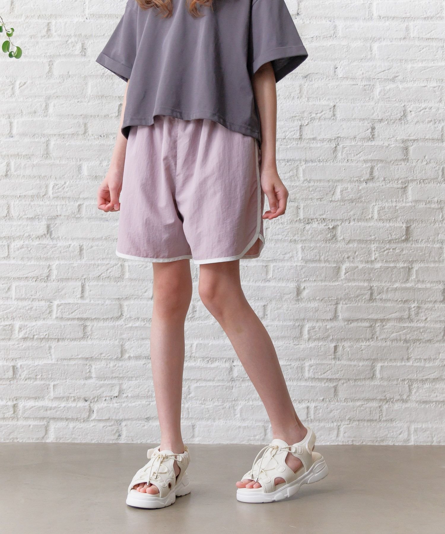 【グローバルワーク/GLOBAL WORK / KIDS】のDRY/パイピングショーツ/キッズ/321476 インテリア・キッズ・メンズ・レディースファッション・服の通販 founy(ファニー) 　ファッション　Fashion　キッズファッション　KIDS Children’s Clothing　おすすめ　Recommend　セットアップ　Set Up　トレンド　Trend　パイピング　Piping　プリント　Print　メッシュ　Mesh　ワイド　Wide　吸水　Water Absorption　ピンク22|ID: prp329100004525551 ipo3291000000032625619