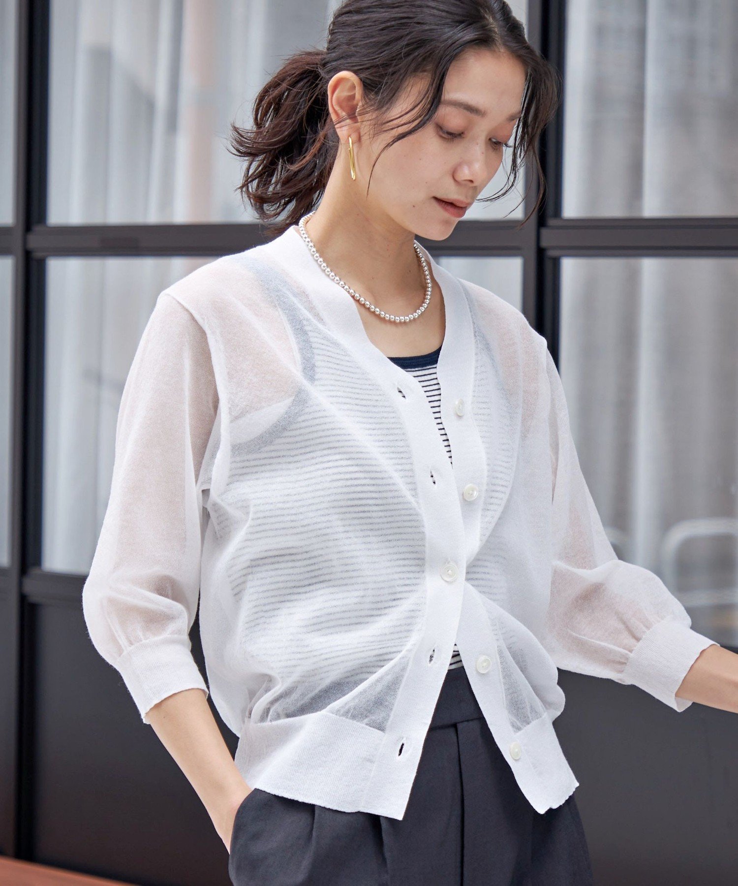 【シップス フォー ウィメン/SHIPS】の手洗い可能 ラミー混 シアー カーディガン 人気、トレンドファッション・服の通販 founy(ファニー) 　ファッション　Fashion　レディースファッション　Fashion for Women　トップス・カットソー　Cut & Sew Tops　カーディガン・羽織り　Layered Style Cardigans　2025年　2025　2025春夏・S/S　Spring/Summer 2025 SS25　おすすめ　Recommended / Our Picks　カーディガン　Cardigan, Knitwear　キャミソール　Camisole, Spaghetti Strap Top　シアー　Sheer, See-Through　シンプル　Simple, Minimal　タンク　Tank Top, Sleeveless Top　エレガント 上品　Elegant　夏　Summer　春　Spring　秋　Autumn　 other-1|ID: prp329100004525555 ipo3291000000032969341