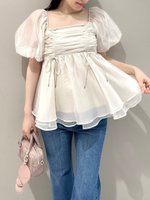 【スナイデル/SNIDEL】のシアーチュニックブラウス 人気、トレンドファッション・服の通販 founy(ファニー) ファッション Fashion レディースファッション Fashion for Women トップス・カットソー Cut & Sew Tops シャツ・ブラウス・オフィスカジュアル Elegant Blouses & Button-Ups アクセサリー Fashion Accessories ギャザー Gathered, Ruffled スクエア Square, Square Shape ネックレス Necklace, Pendant Necklace |ID:prp329100004525560