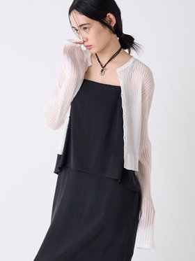 【ミースロエ/MIESROHE】のシアーストライプニットカーディガン 人気、トレンドファッション・服の通販 founy(ファニー) ファッション Fashion レディースファッション WOMEN トップス・カットソー Tops/Tshirt ニット Knit Tops カーディガン Cardigans カーディガン Cardigan シアー Sheer シルバー Silver フロント Front 人気 Popularity 今季 This Season 旅行 Travel |ID:prp329100004525574