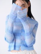 【ミースロエ/MIESROHE】のシアーストライプニットカーディガン BLU[086]|ID: prp329100004525574 ipo3291000000032008070