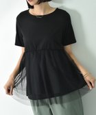 【インタープラネット/INTERPLANET】のINTERPLANET/TC天竺裾チュールプルオーバー 人気、トレンドファッション・服の通販 founy(ファニー) ファッション Fashion レディースファッション WOMEN トップス・カットソー Tops/Tshirt プルオーバー Pullover チュール Tulle ミックス Mix ロマンティック Romantic thumbnail ブラック|ID: prp329100004525595 ipo3291000000032008166